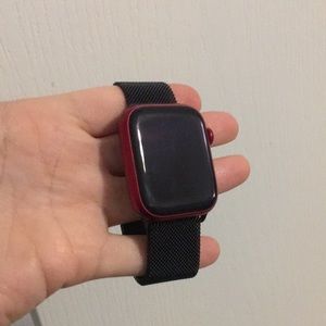 Black Steel Mesh Apple Watch Band